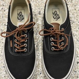 Vans Black and Brown Era Sneakers Classic Design